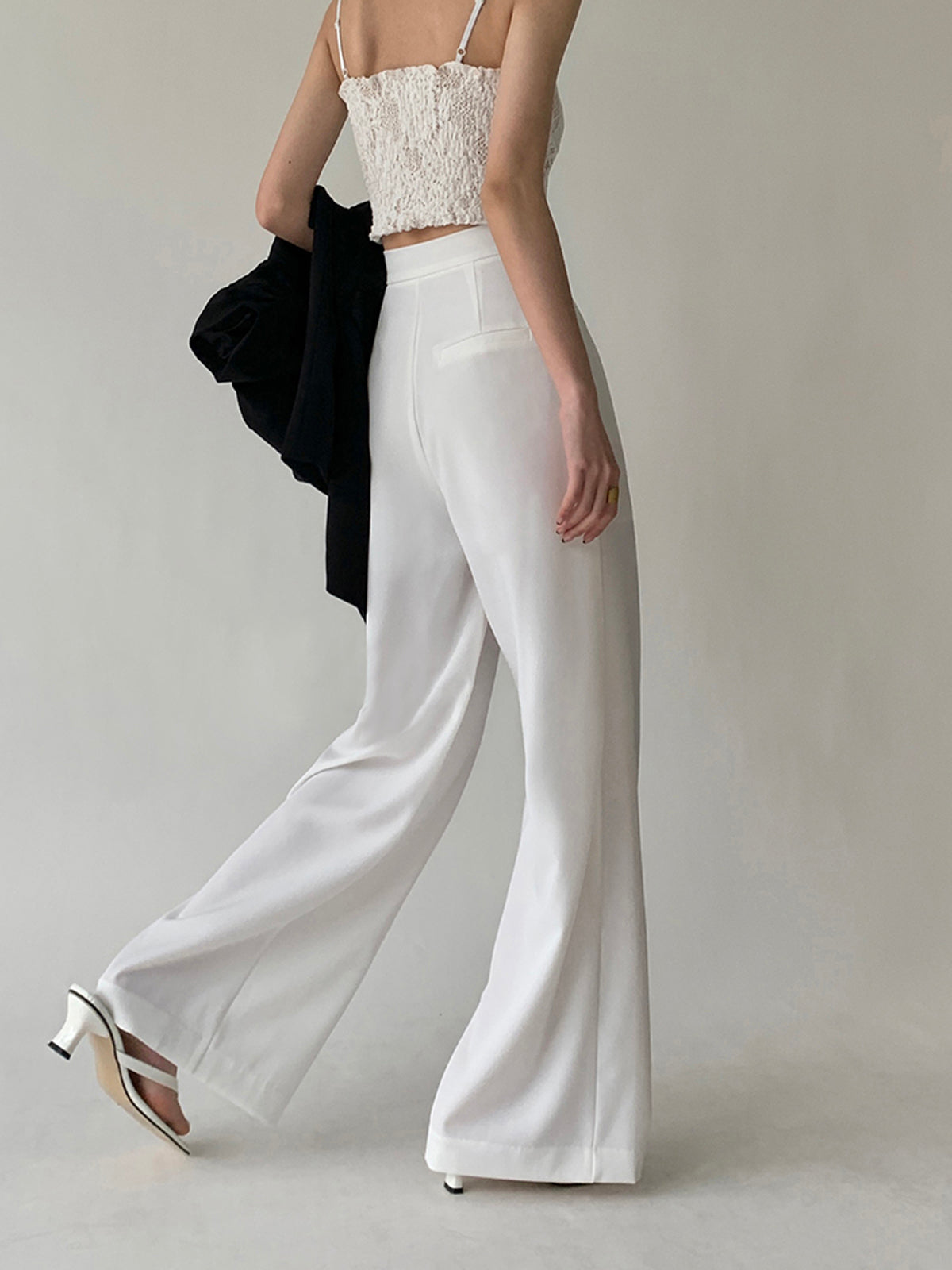 ELA™ | Tie Waist Flowy Wide Leg Dress Pants