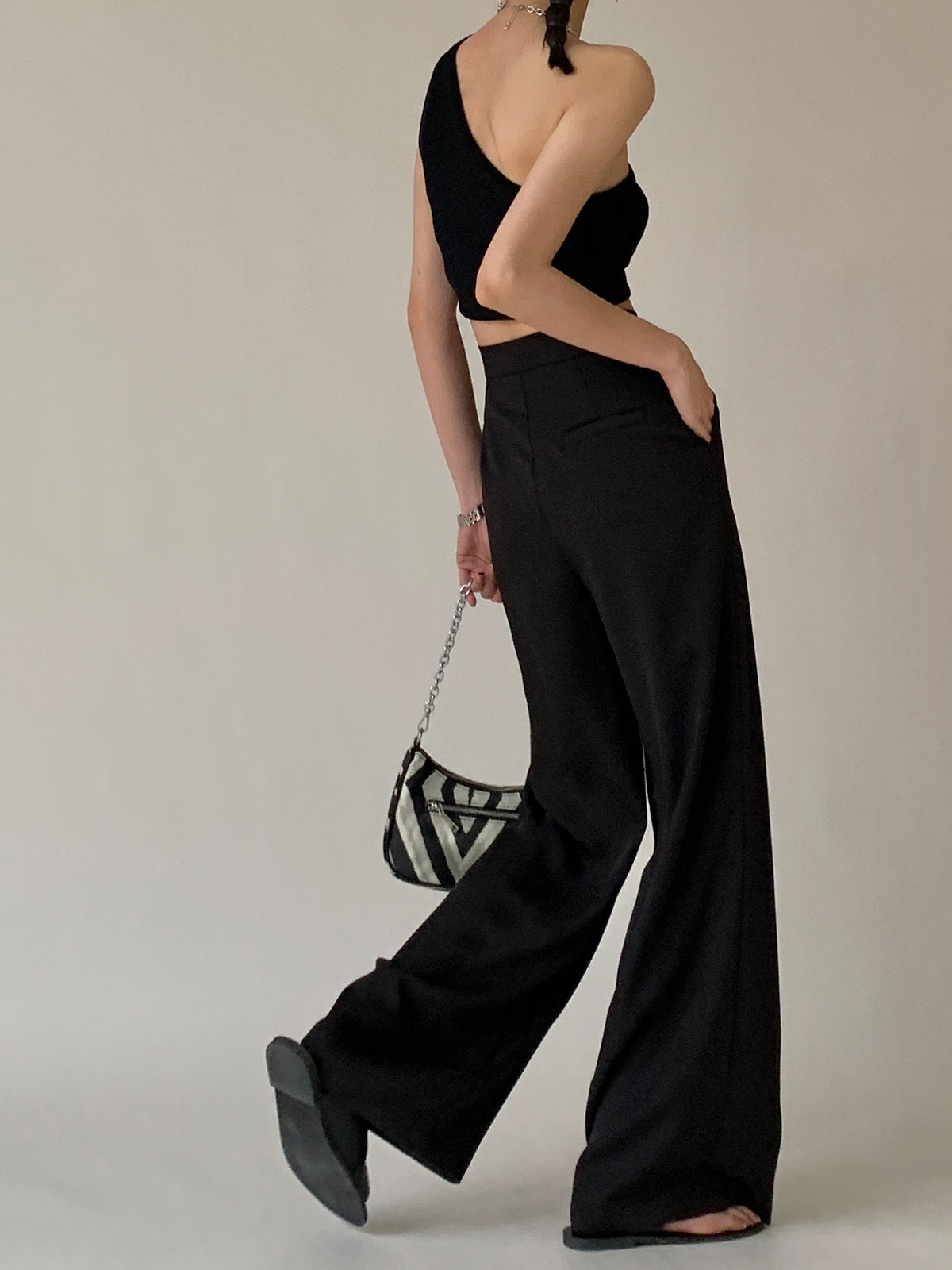 ELA™ | Tie Waist Flowy Wide Leg Dress Pants