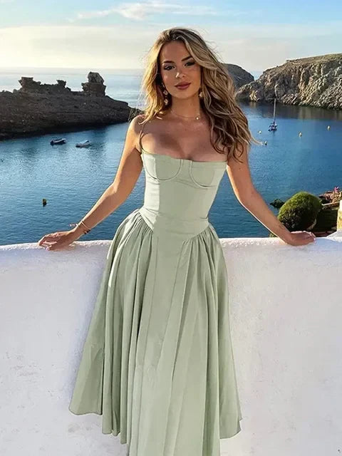 ELA™ | GINA DRESS - LIGHT GREEN