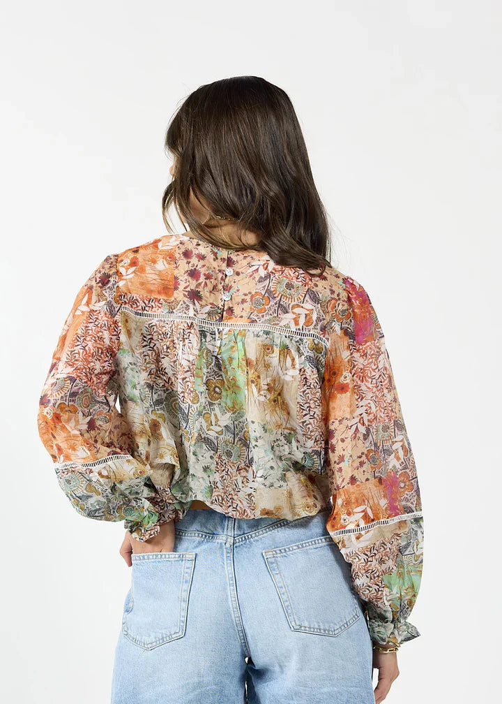 ELA™ | Patch Print Blouse