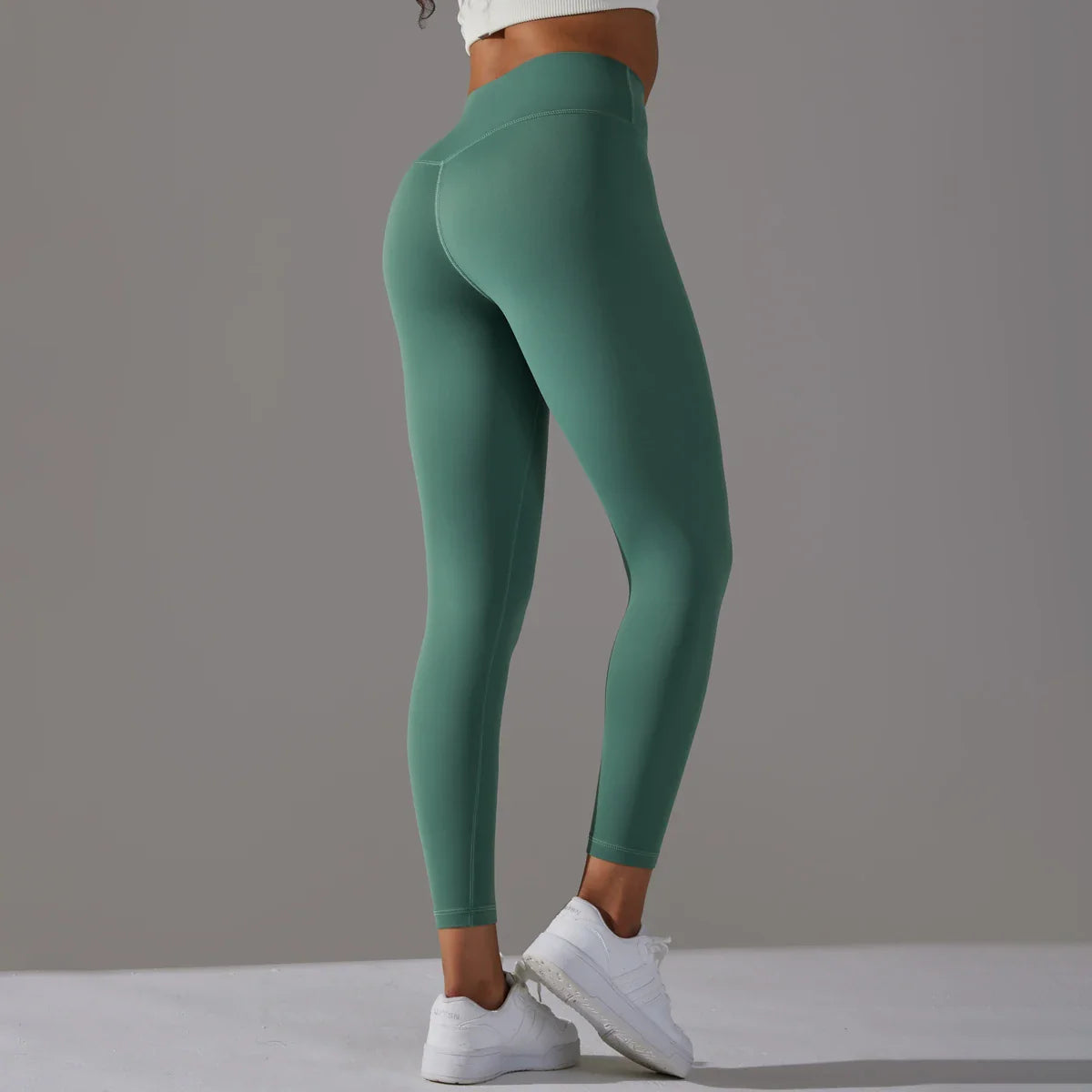 EXCLUSIVE™ High-Waisted Seamless Leggings Blue Grey