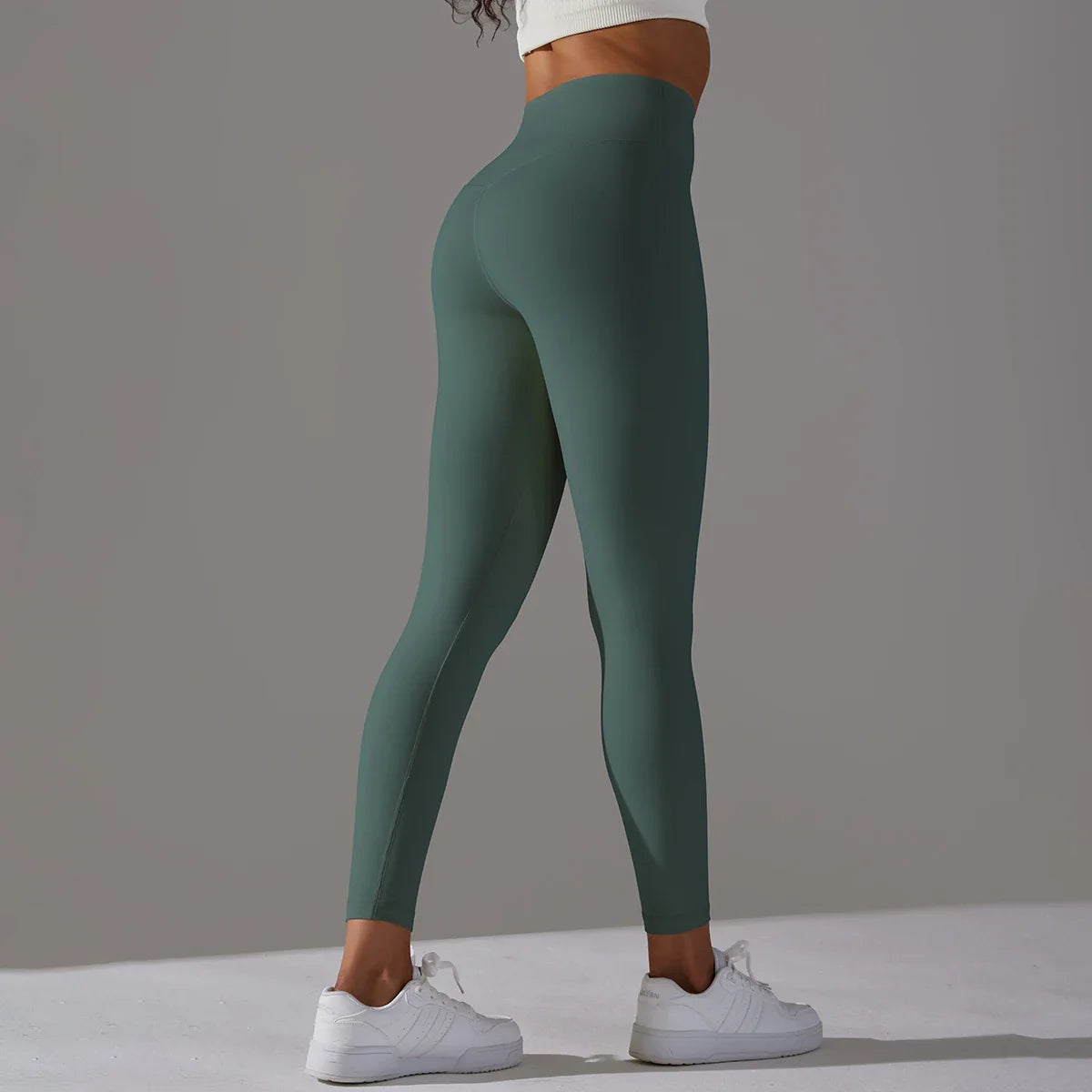 EXCLUSIVE™ High-Waisted Seamless Leggings Blue Grey