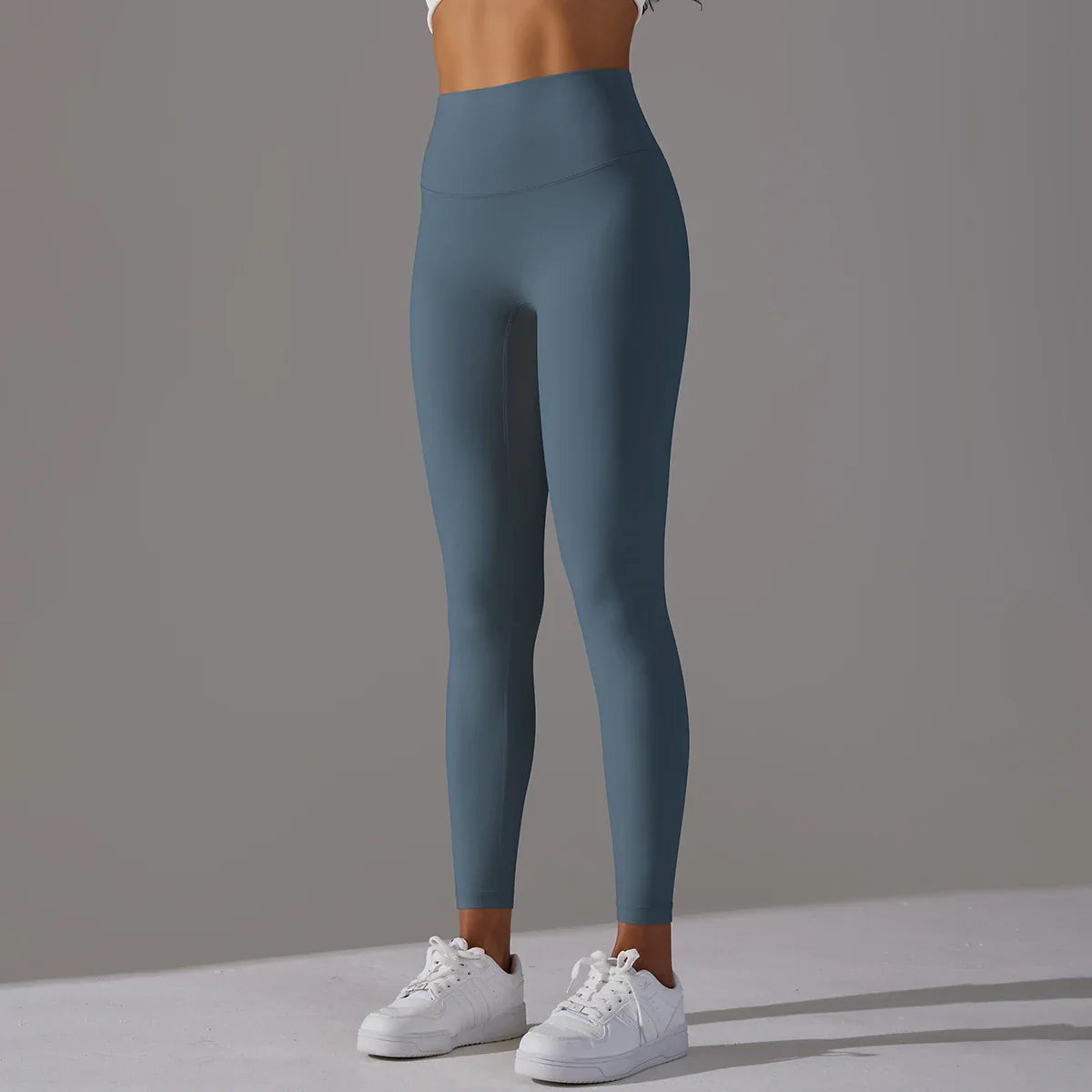 EXCLUSIVE™ High-Waisted Seamless Leggings Blue Grey