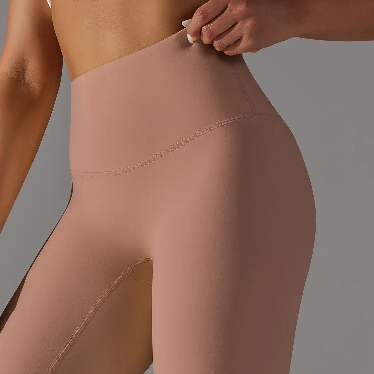 EXCLUSIVE™ High-Waisted Seamless Leggings Blue Grey