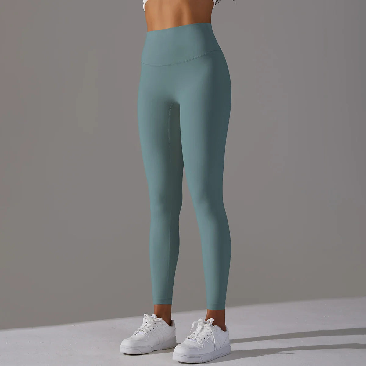 EXCLUSIVE™ High-Waisted Seamless Leggings Blue Grey