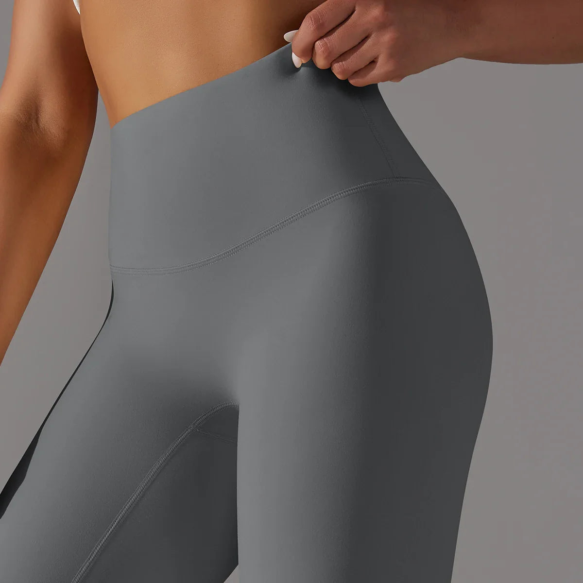 EXCLUSIVE™ High-Waisted Seamless Leggings Blue Grey