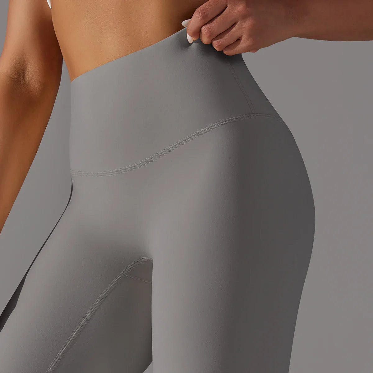 EXCLUSIVE™ High-Waisted Seamless Leggings Blue Grey