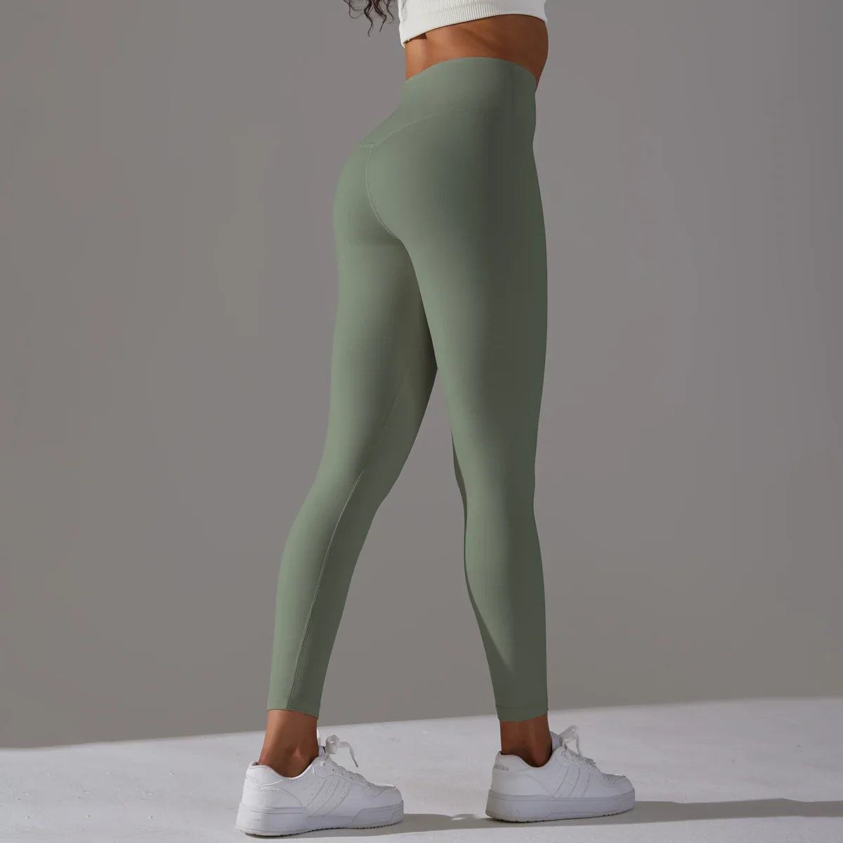 EXCLUSIVE™ High-Waisted Seamless Leggings Blue Grey