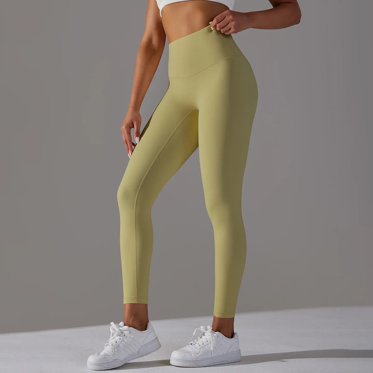 EXCLUSIVE™ High-Waisted Seamless Leggings Blue Grey