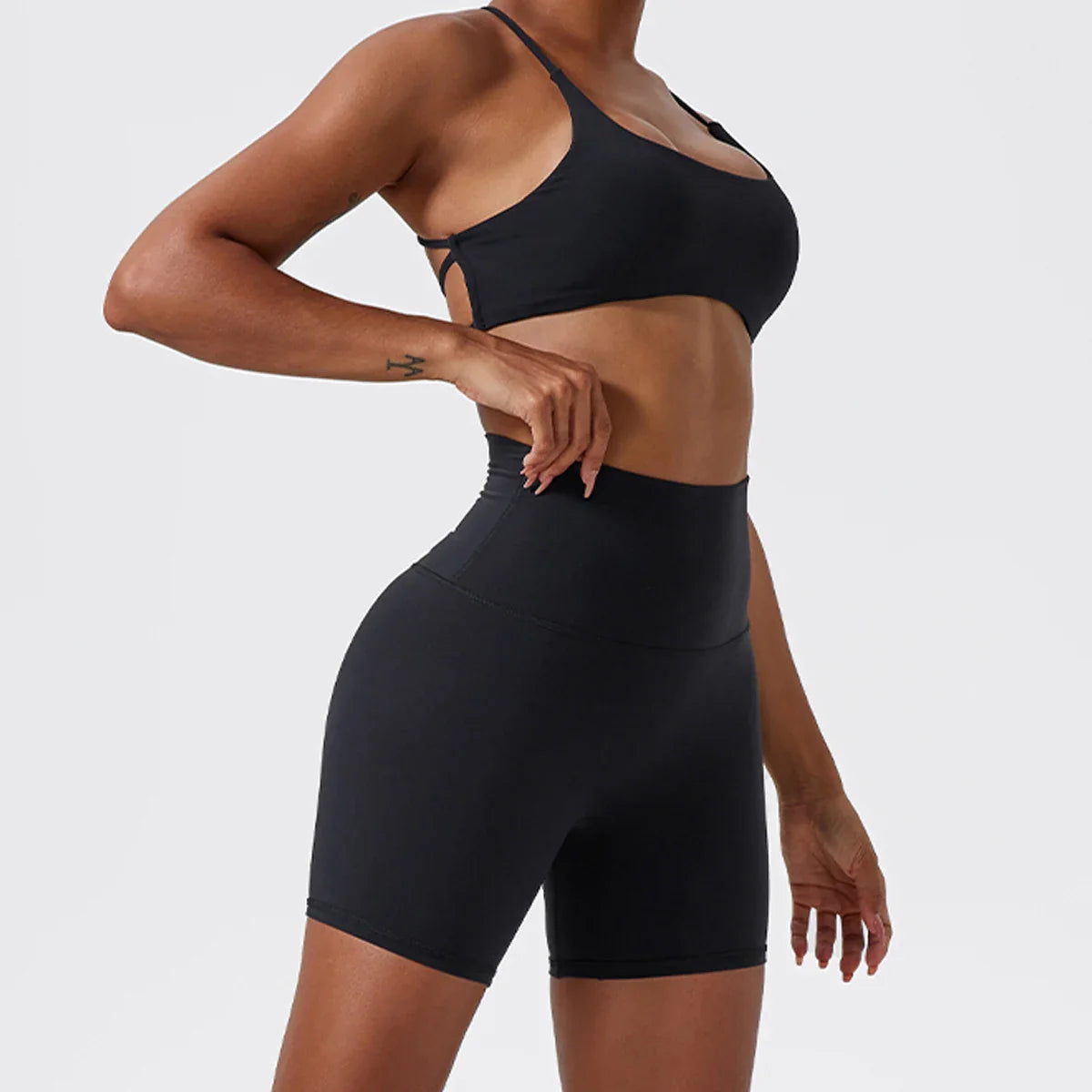 ACTIVE™ High-Waisted Seamless Shorts Coffee