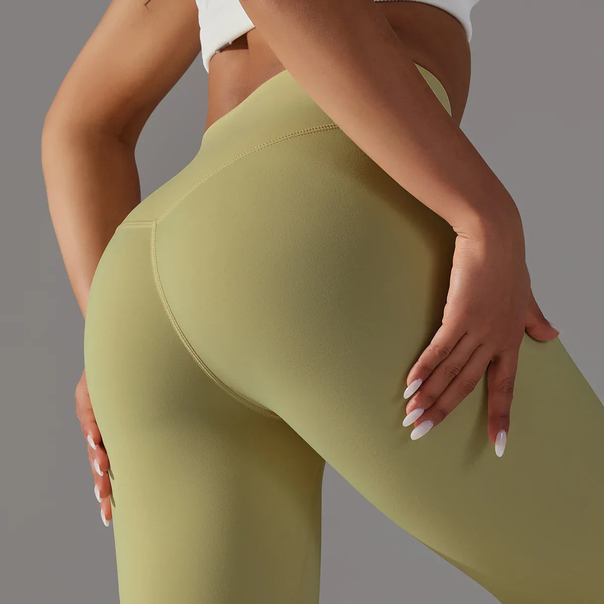 EXCLUSIVE™ High-Waisted Seamless Leggings Blue Grey
