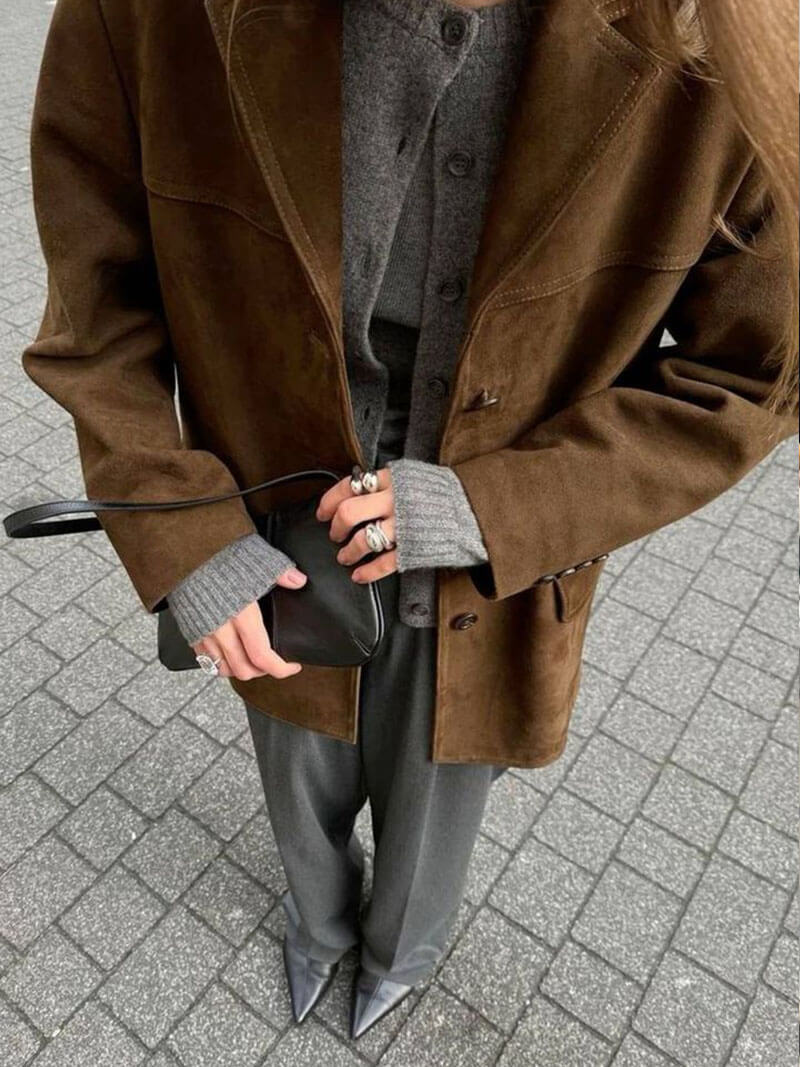 ELA™ | Matilda Faux Suede Jacket