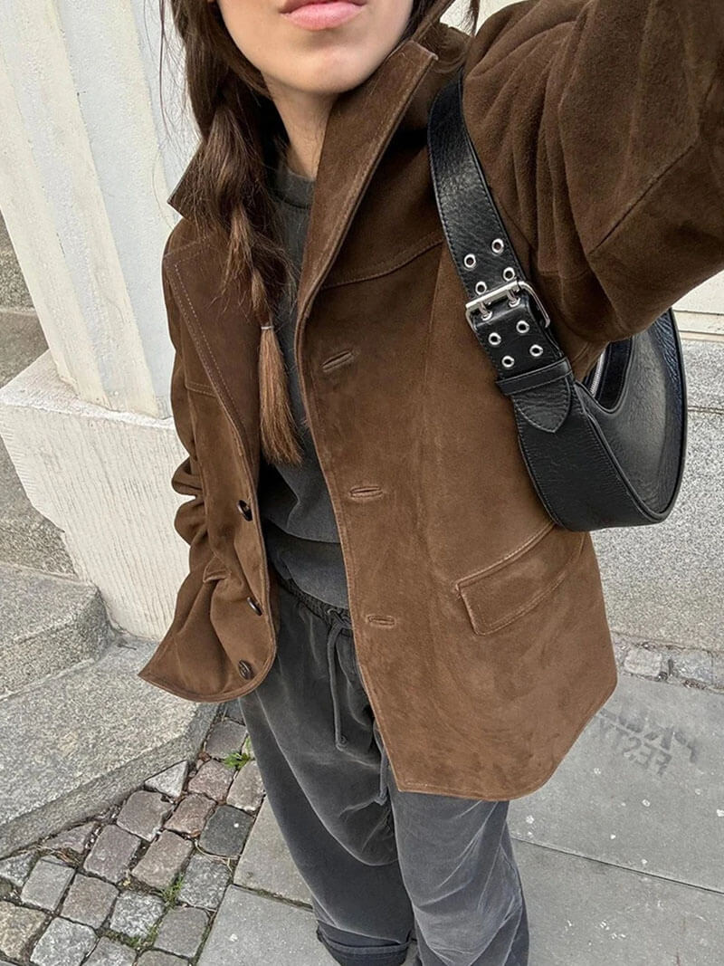 ELA™ | Matilda Faux Suede Jacket