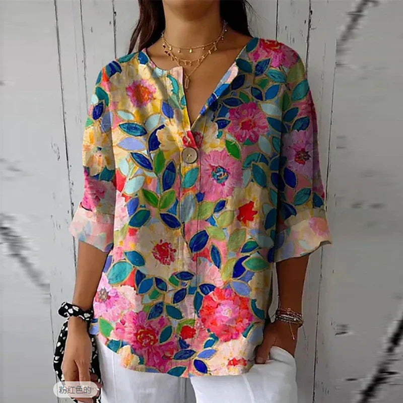 Meredith - Chic Floral Blouse