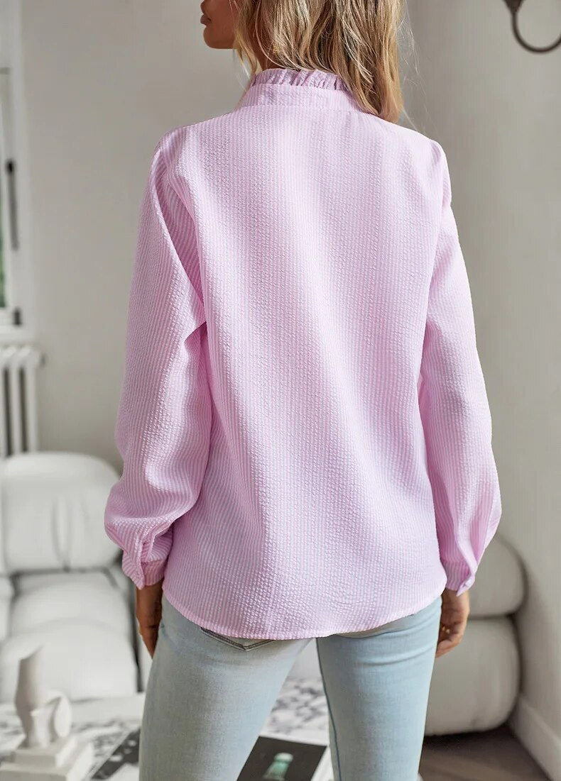 Jade - Ruffle Long Sleeve Shirt