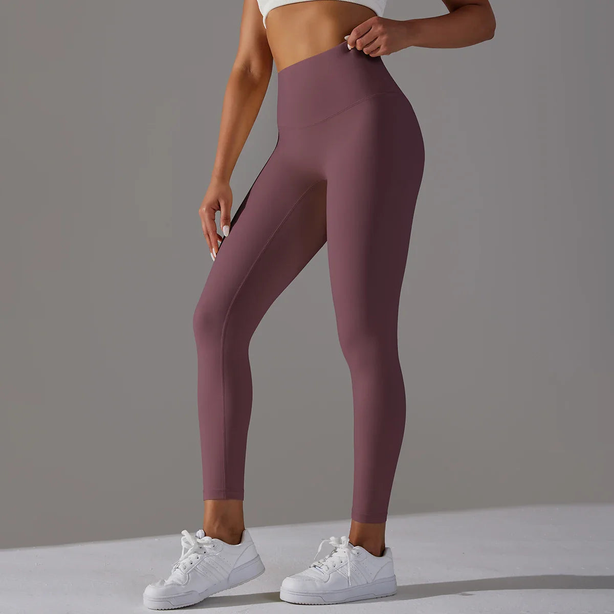 EXCLUSIVE™ High-Waisted Seamless Leggings Blue Grey