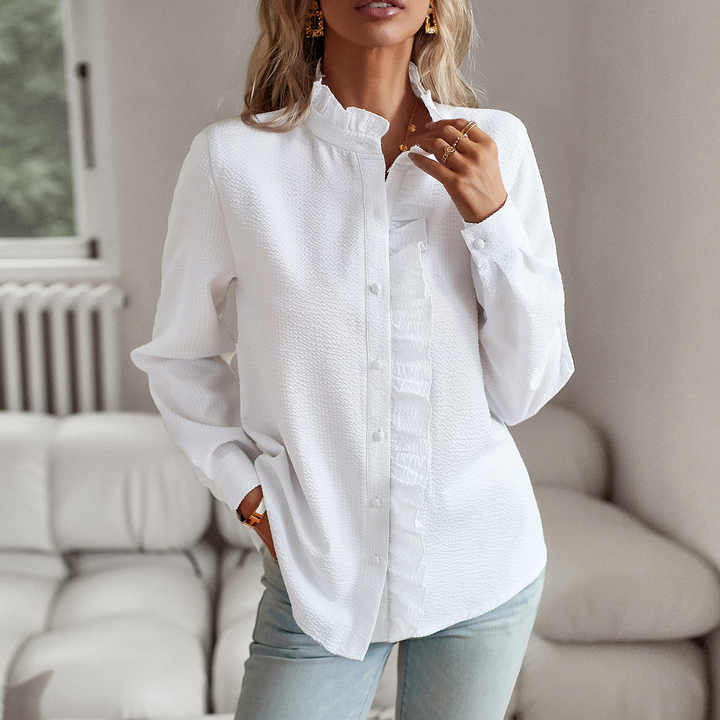 Jade - Ruffle Long Sleeve Shirt